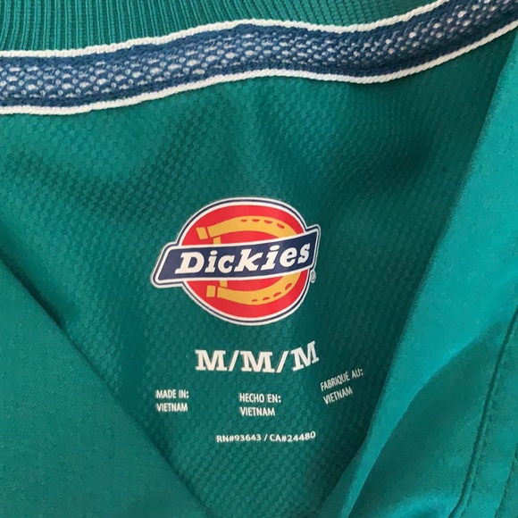 Men’s Medium Green Dickies Scrub Top - Picture 3 of 5